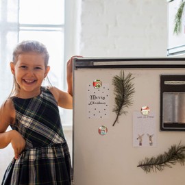 60 Pieces Craft Fridge Magnets DIY Refrigerator Magnets Round Glass Magnets and 25 mm Cabochons for Craft DIY Fridge Office Locker Whiteboard Making