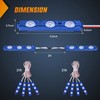 Nilight 8PCS Truck Pickup Bed Light 24LED Blue Cargo Rock