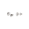 Women's & Children's Round Stud Earrings - White Gold 9