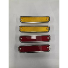 Chevyparts 1973-1980 Chevy Truck Stepside or Dually Amber/ Red Side Marker  Lenses W/ Trim