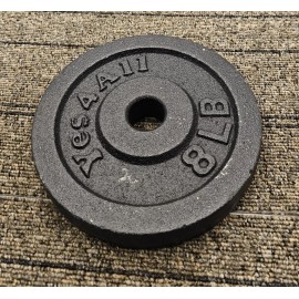 Yes4All (QTY 3) Yes4All 8lb Weight Plate Black 6-1/2" Outer Diameter