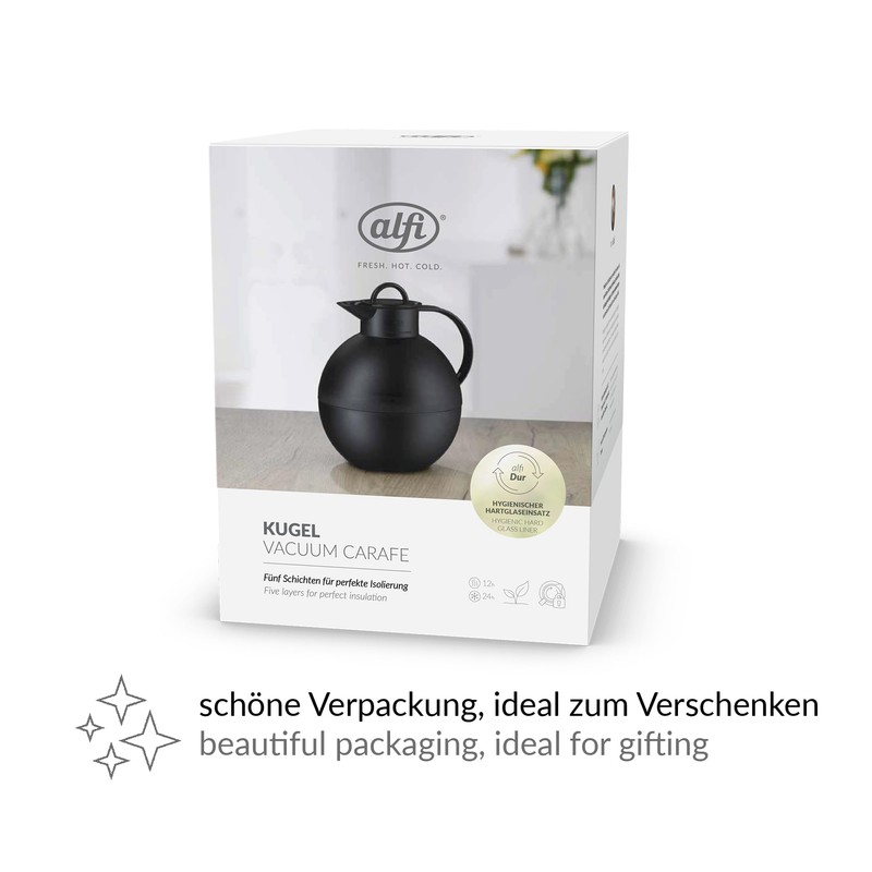 Alfi 'Kugel' (Sphere) Insulated Thermos Can 0.94 L Black Plastic