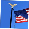 Toddmomy Eagle Flag Pole Finial Eagle Topper Flagpole Golden Head