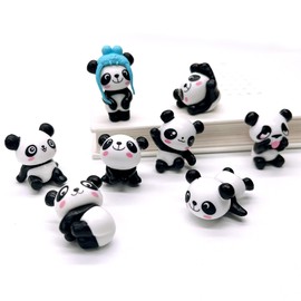 8 Pack Fridge Magnets Panda Refrigerator Office Magnets for Calendars Whiteboards Maps Resin Fun Decorative Decoration