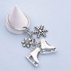 iMagitek 25 Pcs Skating Keychain Skates Snowflake Keychain Ice Skating