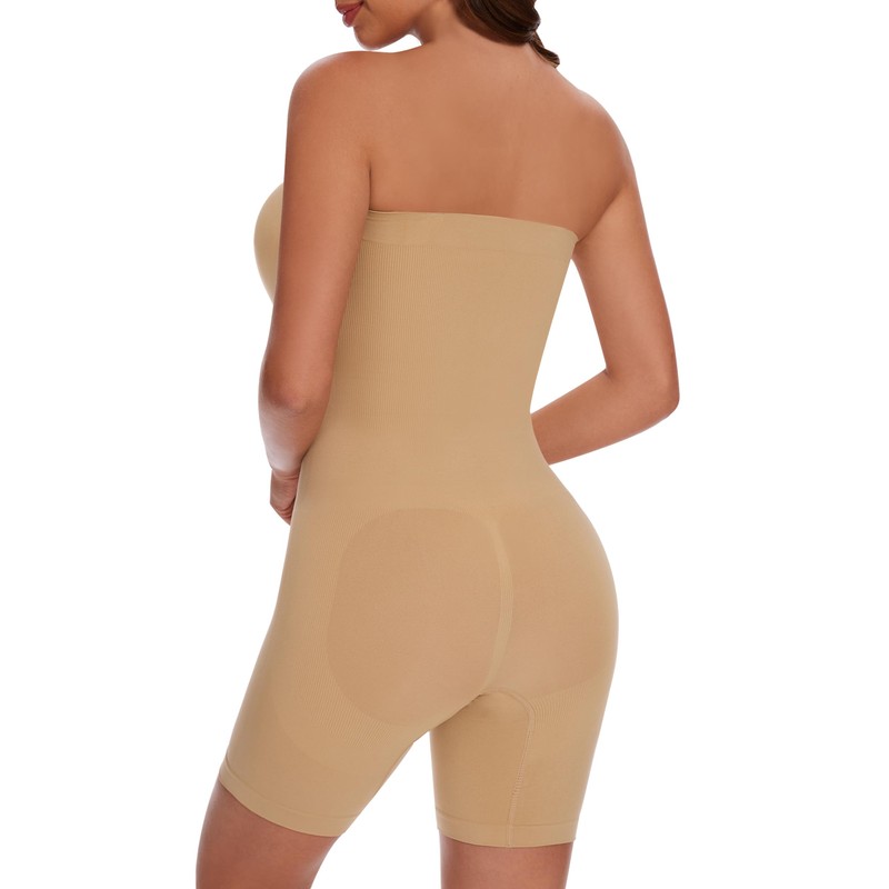 Strapless Shapewear Bodysuit, Tummy Control Shaping Bodysuits Shaper, Seamless Butt