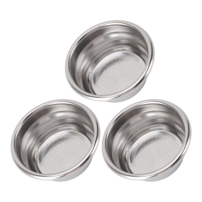 3pcs 54mm Coffee Filter Basket Stainless Steel Portafilter Basket Cup