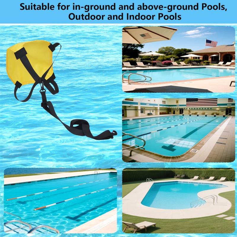 Swimming Parachute Resistance Training Equipment, Stationary Swim Belts Resistance Set