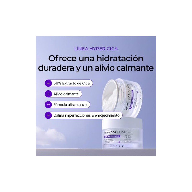 IZEZE Hyper CGA Cica Cream | Acne Prone Moisturizer, Blemish,