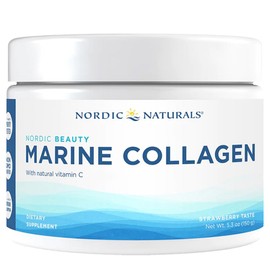 Nordic Naturals, Marine Collagen, Fischkollagen-Pulver, Erdbeergeschmack, 150g Pulver, Laborgeprüft, Glutenfrei, Sojafrei, Gentechnikfrei