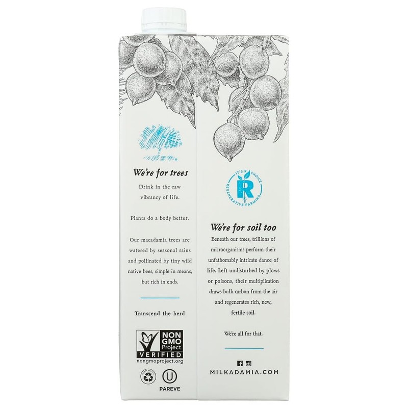 TAOindustry Milkadamia Unsweetened, Macadamia Milk, 32 Oz (3 Pack)