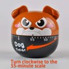 Cute Dog Kitchen Timer Manual Mechanical Rotating Alarm 55 Minutes