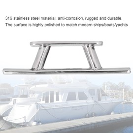Fydun Tacos de Base Abierta para Barco 200mm/8in Acero Inoxidable Cornamusa de Amarre Tipo Tubo Elíptico Muelle Muelle Cuerda para Barco Yate RV