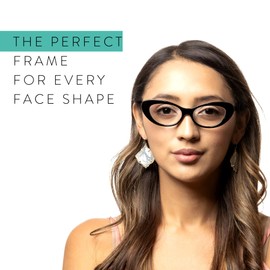 2SeeLife - anteojos de lectura ovaladas para mujer, lectores de gran tamaño de los años 50 totalmente ampliados, 3 colores y 9 poderes de aumento, Negro, +1.00