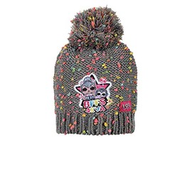 L.O.L. Surprise! Kids Girls Winter Hat Bobble Hat (Grey, 52), gray
