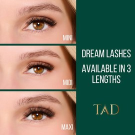 TAD Beauty The Lash Intro Kit - DIY 3D Printed Lash Clusters for Beginners - Includes 3 Pairs of Lashes Tools & Products for Easy Application & Removal - Made in USA:_Dream_Midi