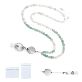 MORSUNBELA Lanyard Green for Hanging, Card Case, Key Fob, Long Badge Holder, Lanyard, ID Case with Strap