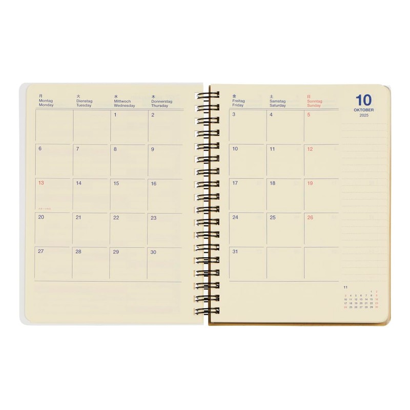 [Delfonics Planner 2026 Edition/Starting October 2025] Rollbahn Diary Animal L