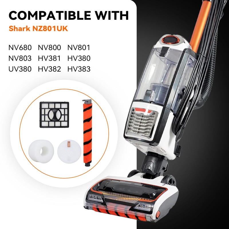 Main Roller Brush Filter Replacement Part for Shark NZ801UK,NZ801UKT, NZ801UKTSB,