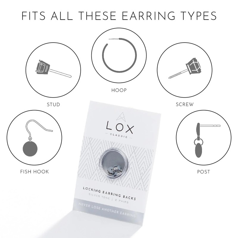 Lox Secure Locking Earring Backs for Women - Safe &