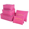 Teynewer 6PCS Travel Organiser Packing Bags Packing Cubes Set Durable