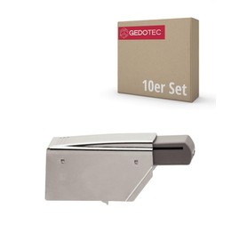 Gedotec Blumotion Door Damper | Pack of 10 | 973A0500 | for Blum Inner Stop Hinges | Door Stop Damper for Clip-on | Soft and Quiet Closing of Furniture Doors | Nickel-Plated