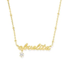Kendra Scott Womens Abuelita Crystal Short Pendant Necklace Gold One Size One Size
