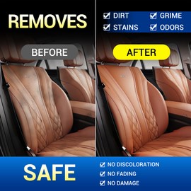 BUFFZUT Multifunctional Car Interior Foam Cleaner – Clean Leather Seats, Fabric Carpet & Plastic – Deep Detailing Kit with Brush & Microfiber Towel - 5oz / 150ml