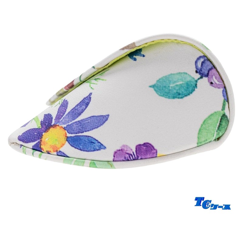 テーシーケース メガネケース おしゃれ レディース セミハード ケース マグネット式 アルミ フェイクレザー ホワイト