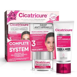 Cicatricure Complete Rejuvenating Skin Care System Gift Set with (1) Eye Anti-Wrinkle Cream & (1) Deep Anti-Wrinkle Moisturizing Cream for Face & Neck, 24 hrs of daily hydration, Value Pack of 2