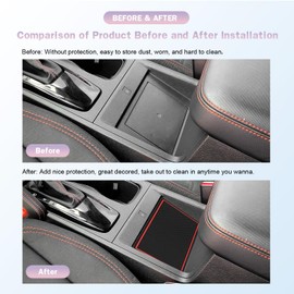 LUWU for 2025 2026 Frontier Accessories - for 2022 2023 2024 2025 2026 Nissan Frontier Pickup Truck Door Slot Mats Cup Holder Insert Coaster Center Console Liners Mats Red Trim - 15 PCS/Sets