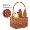 Ciieeo Multi-function Storage Rabbit Ears Easter Egg Basket Woven Basket