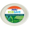 Hefty EcoSave Disposable Oval Platters, Made from Plant Based Materials,