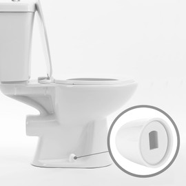 Canomo 4 Packs White Toilet Bolt Caps Toilet Seat Floor Bolts Caps Universal Floor Bolts Snap On Caps with Washers for Easy installation, 1.44 Inch Height