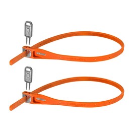 HIPLOK Z LOK Single Set of 2 Nylon Cover with Stainless Steel Plate Lock Orange