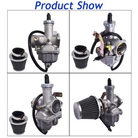 Silscvtt Carburetor Carb Replacement for Honda TRX200 TRX250X Replacement for Honda ATC185S ATC200M Replacement for Honda FourTrax Big Red 200 Replacement for Honda 250 with Air Filter