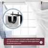 Easy No Drill Curtain Rod Holder, Curtain Rod Holders Single