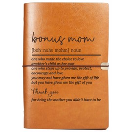 ZVMIS Bonus Mom Definition Recipe Gifts from Daughter Son-Birthday Christmas Mothers Day Gift for Mother in Law,Step Mom,New Mom,Stepmother-Removable Recipe Notebook-Blank Recipe Book-Binder Cookbook