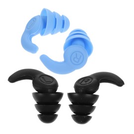 Operitacx 2 Paare Silikon Ohrstöpsel für Lärmreduzierung Wiederverwendbare Wasserdichte Gehörschutz Ohrstöpsel für Schlaf Schwimmen und Konzerte Komfortable Flexible Ohrenstöpsel für