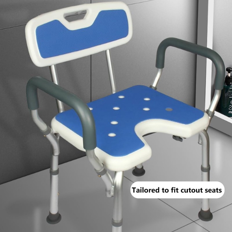 Shower Chair Seat Mat & Back Mat Sets Fit Cutout