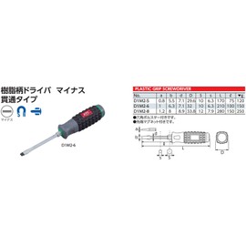 KTC (ke-te-si-) Resin Pattern Screwdriver Slotted Through Type 8 Negative d1 m28
