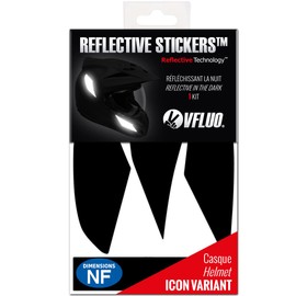 VFLUO - Stripes Reflective Stickers for ICON Variant Motorcycle Helmet - Approved for FR Dimensions - High Quality and Visibility - 3M™ Technology - Discreet and Design - Maximum Grip