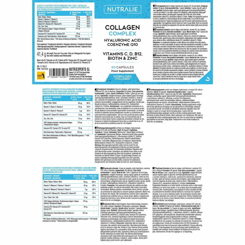 Collagen Hyaluronic Acid - Hydrolysed + Biotin and Q10 -