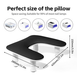 DONGYUNAI Nail Arm Rest, U Shaped Arm Rest Nail Tech Nail Cushion Arm Rest for Nails Sleepable Manicure Pillow Non-Slip Manicure Hand Rest Nail Stand Technician Table for Nail Art Salon