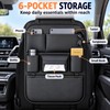 6-Pocket Car Seat Back Organizer for Travel Storage – Waterproof
