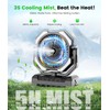 Camping Misting Fan - 30000mAh Portable Battery Powered Fans with