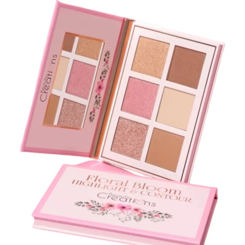 Paleta Floral Bloom Iluminador & Contorno Beauty Creations Nude