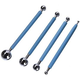 9 Pieces Ball Stylus Tools Dotting Sculpting Modeling Tools Clay Ceramics Pottery Carving Modelling Tool Embossing Sculpting Set