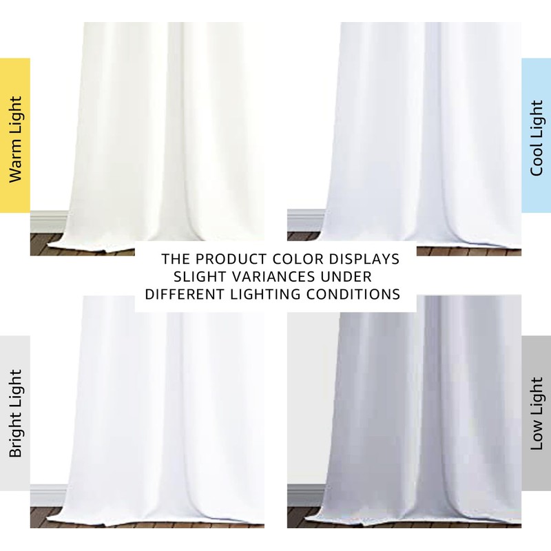 NICETOWN White Blackout Curtains 90 inches Long, Full Light Blocking