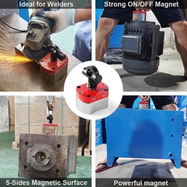 RIHEGANIT Multifunctional ON/Off Magnets,180 lb Magnetic Holding Force Welding Square Base Clamp Holder for Welding Magnet, Tool, Filte, Fishing, Lifting.